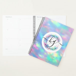 Personalisierte Ernennung des Pastel Rainbow-Logos Planer