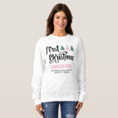 Personalisierte ERSTE CHRISTMAS Brustkrebs kostenl Sweatshirt (Vorne ganz)