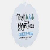 Personalisierte ERSTE CHRISTMAS Prostatakrebs kost Ornament Karte (Rechts)
