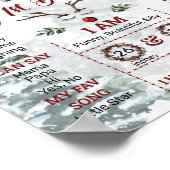 Personalisierte erste GeburtstagsWinterausgabe Poster (Ecke)