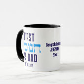 Personalisierte ERSTE HANUKKAH ALS VATER Tasse (Vorderseite Links)