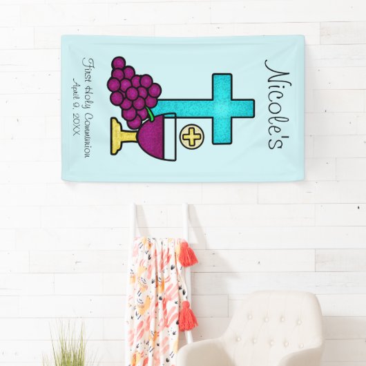 Personalisierte Erste Heilige Kommune Banner (Insitu)