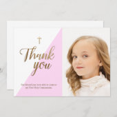 Personalisierte Erste Heilige Kommune Dankeschön K Dankeskarte (Vorne/Hinten)