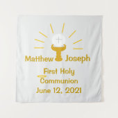 Personalisierte Erste Heilige Kommune Wandteppich (Vorderseite (Horizontal))