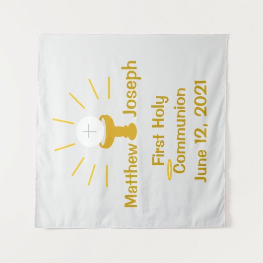 Personalisierte Erste Heilige Kommune Wandteppich (Vorderseite)