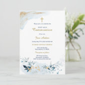 Personalisierte Erste Heilige Kommunion Karte (Stehend Vorderseite)