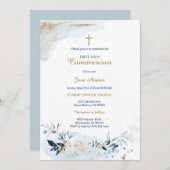 Personalisierte Erste Heilige Kommunion Karte (Vorne/Hinten)