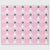 Personalisierte Erste Kommune-Asienmädchen Geschenkpapier (Flach)