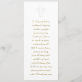 Personalisierte Erste Kommune-Gebetskarte Menükarte (Rückseite)