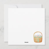 Personalisierte Erste Osterkarte, 1. Osterbär Feiertagskarte (Rückseite)