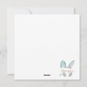 Personalisierte Erste Osterkarte, Osterhase,2Eier Feiertagskarte (Rückseite)