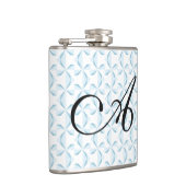 Personalisierte erste Sky Blue Pinwheels Flachmann (Rechts)