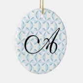 Personalisierte erste Sky Blue Pinwheels Keramikornament (Rechts)
