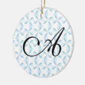 Personalisierte erste Sky Blue Pinwheels Keramikornament (Links)