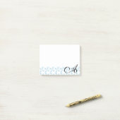 Personalisierte erste Sky Blue Pinwheels Post-it Klebezettel (Auf Schreibtisch)