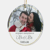 Personalisierte erste verheiratete keramik ornament (Links)