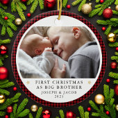 Personalisierte erste Weihnachten als Big Brother  Keramik Ornament