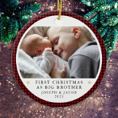 Personalisierte erste Weihnachten als Big Brother  Keramik Ornament