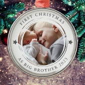 Personalisierte erste Weihnachten als Big Brother Ornament Aus Metall