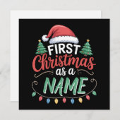 Personalisierte erste Weihnachten als Familienpass (Vorne/Hinten)