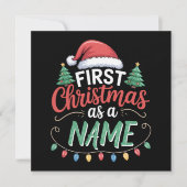 Personalisierte erste Weihnachten als Familienpass (Vorderseite)