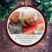 Personalisierte Erste Weihnachten als Großeltern F Keramik Ornament