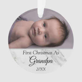 Personalisierte Erste Weihnachten als Großvater Fo Ornament