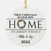 Personalisierte erste Weihnachten auf unserer neue Keramik Ornament (Vorne)