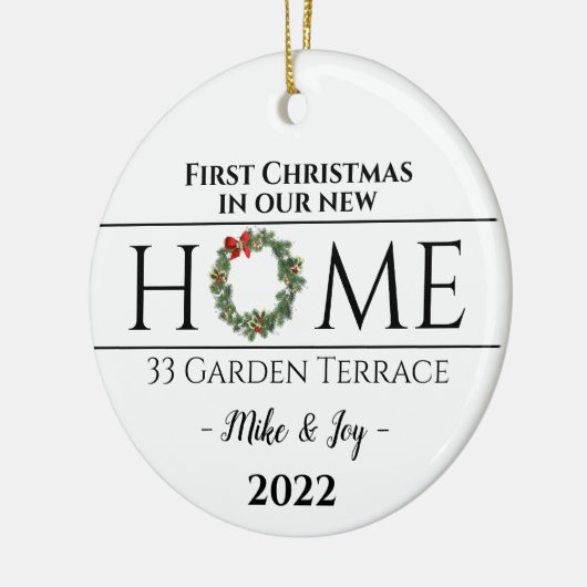 Personalisierte erste Weihnachten auf unserer neue Keramik Ornament (Links)