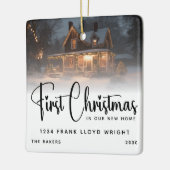 Personalisierte erste Weihnachten auf unserer neue Keramikornament (Links)