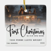 Personalisierte erste Weihnachten auf unserer neue Keramikornament (Vorderseite)