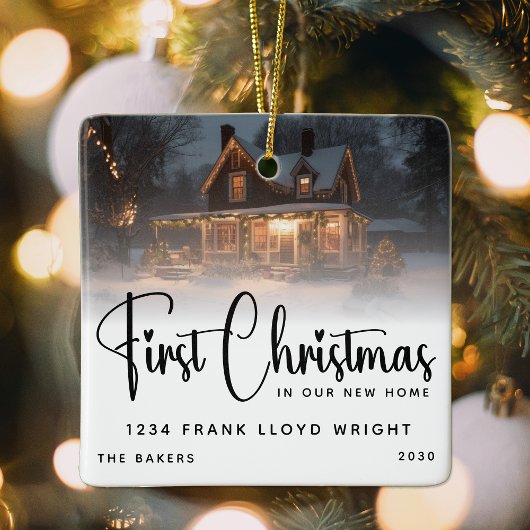 Personalisierte erste Weihnachten auf unserer neue Keramikornament
