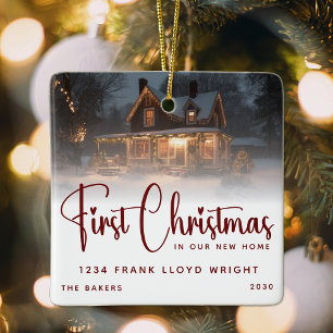 Personalisierte erste Weihnachten auf unserer neue Keramikornament