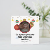 Personalisierte Erste Weihnachtskarte für Daddy, F Einladung (Stehend Vorderseite)