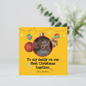 Personalisierte Erste Weihnachtskarte für Daddy, F Einladung (Stehend Vorderseite)