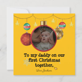 Personalisierte Erste Weihnachtskarte für Daddy, F Einladung