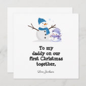 Personalisierte Erste Weihnachtskarte für New Dad Einladung (Vorne/Hinten)