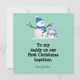 Personalisierte Erste Weihnachtskarte für New Dad Einladung