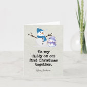 Personalisierte Erste Weihnachtskarte für New Dad Einladung (Vorderseite)