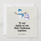 Personalisierte Erste Weihnachtskarte für New Dad Einladung (Vorderseite)