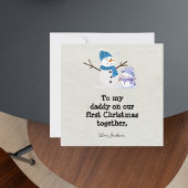 Personalisierte Erste Weihnachtskarte für New Dad Einladung