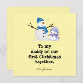 Personalisierte Erste Weihnachtskarte für New Dad Einladung (Vorne/Hinten)