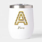 Personalisierte Erstmalige Monogramm-Gold-Typograf (Vorderseite)