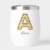 Personalisierte Erstmalige Monogramm-Gold-Typograf (Rückseite)