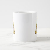 Personalisierte Erstmalige Monogramm-Gold-Typograf Jumbo-Tasse (Vorderseite)