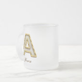 Personalisierte Erstmalige Monogramm-Gold-Typograf Mattglastasse (Vorderseite Links)