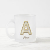 Personalisierte Erstmalige Monogramm-Gold-Typograf Mattglastasse (Links)