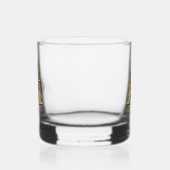 Personalisierte Erstmalige Monogramm-Gold-Typograf Whiskyglas (Links)