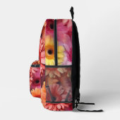 Personalisierte Erstwasserfarbe Gerbera Blume Bedruckter Rucksack (Rechts)
