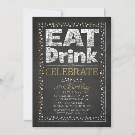 Personalisierte Erwachsene 21. Geburtstag Party Ei Einladung (Vorderseite)